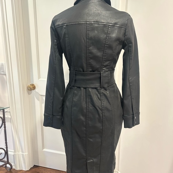 WHBM Brand New Black Vegan Leather Dress size 2P - Picture 4 of 7